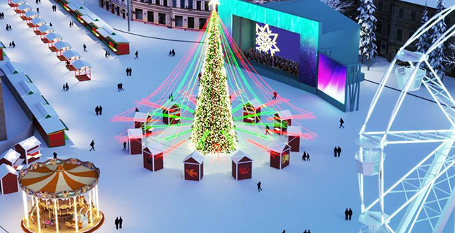 19 грудня на Контрактовій площі засяє новорічна ялинка (+ програма)